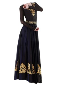 Design Xinjiang dance practice skirt set, custom-made Uyghur dance performance test costumes, Uyghur costumes, double-layer swing skirts SKDO018 45 degree